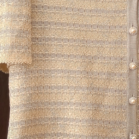 ST JOHN EVENING v-neck button front top jacket Palettes 6 - Picture 6 of 6